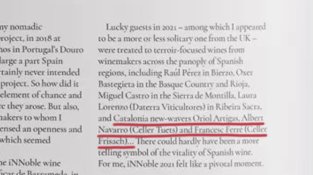 Detall del text on es poden llegir els noms dels tres elaboradors