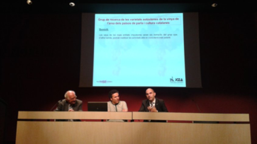 Un moment de l'acte de presentació a VINSEUM