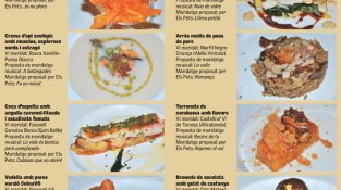 Acabada l'entrevista, Els Pets i l'equip de Papers de vi ens vam dirigir al restaurant Can Major de Montmeló, on vam degustar un  magnífic menú fet a mida que maridava plats de quilòmetre zero, vins DO Alella i cançons dels Pets.