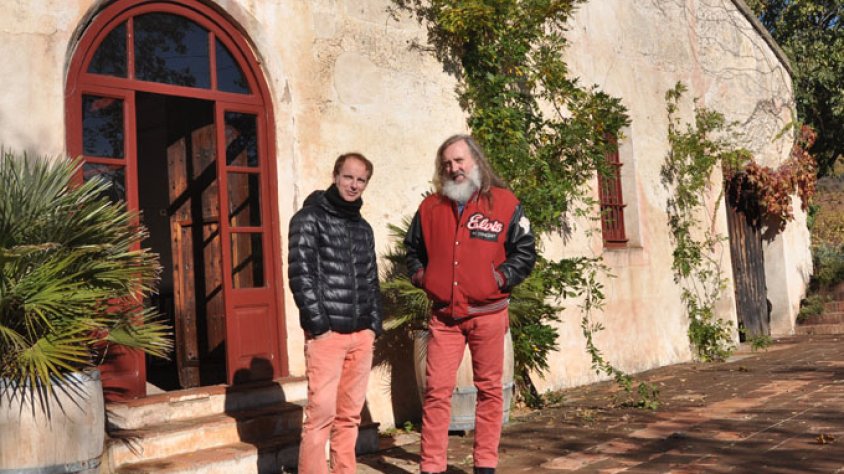 Lluís Gavaldà i Joan Reig, a Can Matons, seu del celler Raventós d'Alella