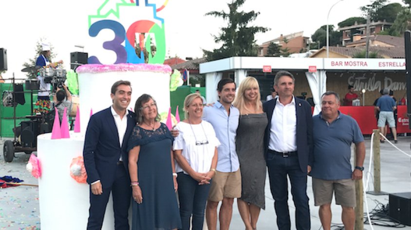 Autoritats, durant l'acte de cloenda de la 30a edició de la Mostra