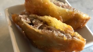 Patates d'Olot amb reducció de vi ranci de la Terra Alta