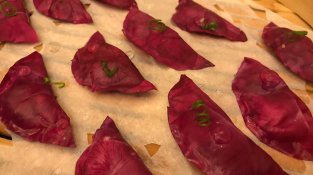 Dumpling de roses i gambes de palamós (Celler de Can Roca)