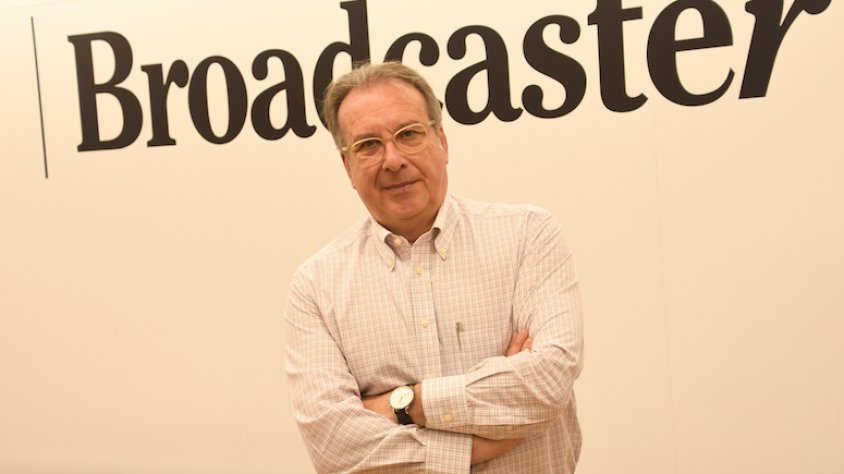 Josep Cuní a la recepció de la seva productora, Broadcaster