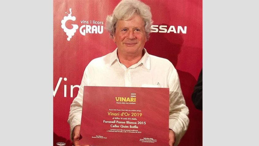 Quim Batlle, amb el seu Vinari d'Or