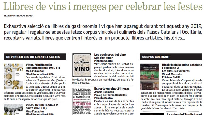 Llibres de vins i menges