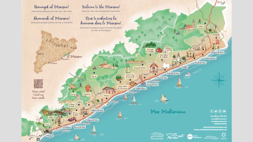 El Consorci de Promoció Turística edita un mapa turístic del Maresme