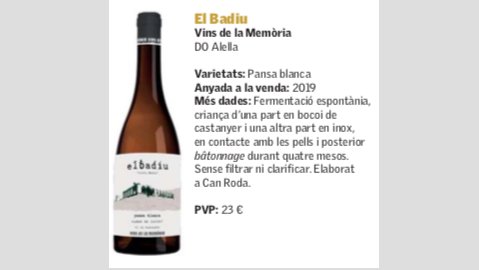 A l'agost, cada dia un vi: El Badiu