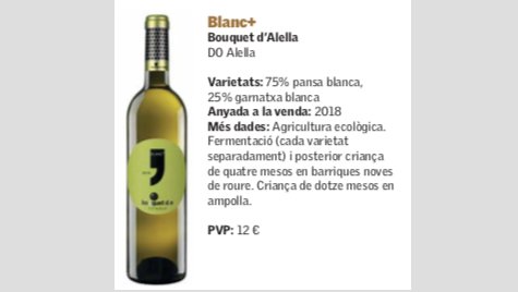 A l'agost, cada dia un vi: Blanc+