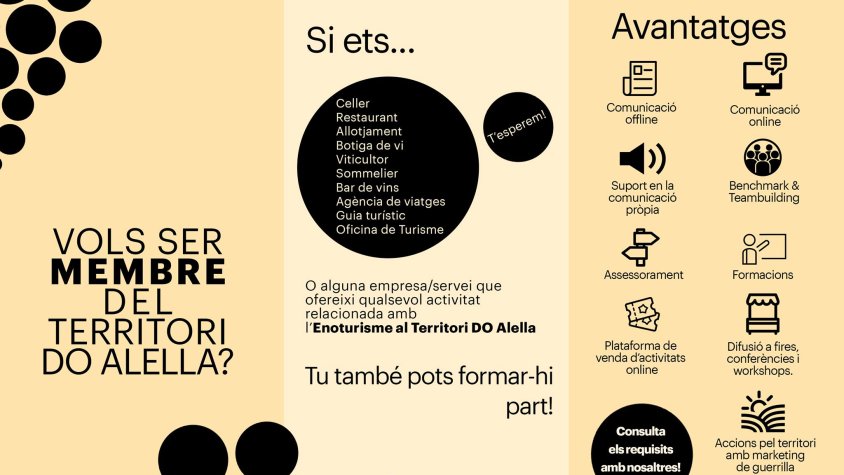 El Consorci DO Alella fa campanya per captar nous membres per la Ruta del vi