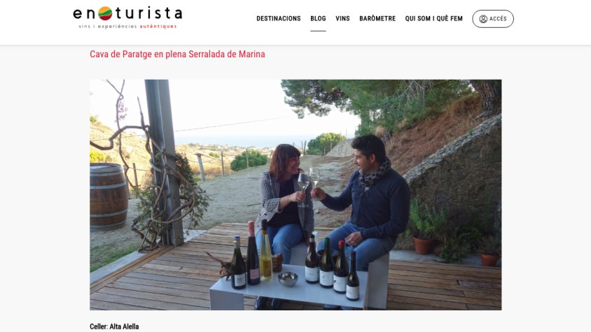 Enoturista recomana la visita a Alta Alella "per tastar-hi vins únics"