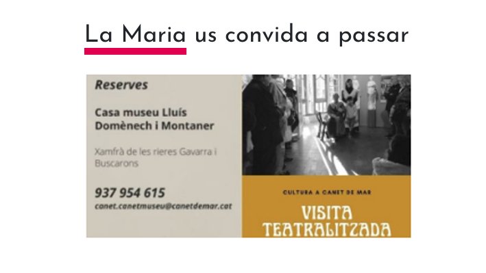 Aquest diumenge, itinerari Domènech i Montaner a Canet de Mar