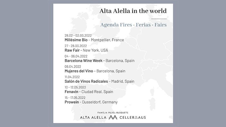 Alta Alella anuncia la seva presencia a un munt de fires internacionals