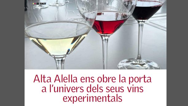 Compartim en format PDF el tast de vins experimentals d'Alta Alella que vam publicar al darrer número de Papers de vi