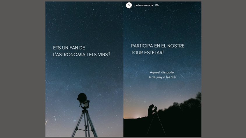 Can Roda programa un Tour Estelar que combina astronomia i vi
