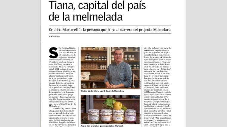 Compartim l'article sobre Melmelària que hem publicat al darrer número de Papers de vi