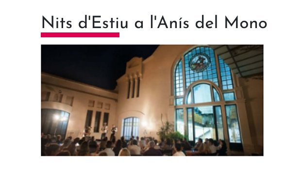 Nits d'Estiu a l'Anís del Mono