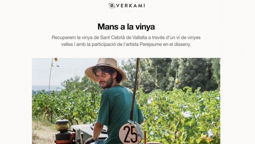 Vallalta Vinícola munta un Verkami per recuperar la vinya a Sant Cebrià de Vallalta