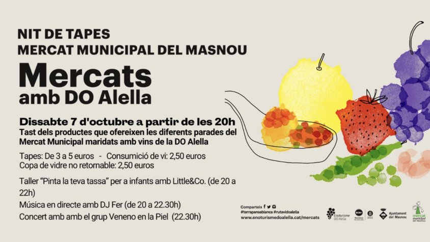 Demà dissabte al vespre, Mercat amb DO al Mercat Municipal del Masnou