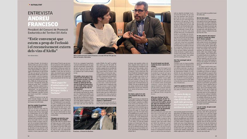 Andreu Francisco: “Estic convençut que estem a prop de l’eclosió i el reconeixement extern dels vins d’Alella”