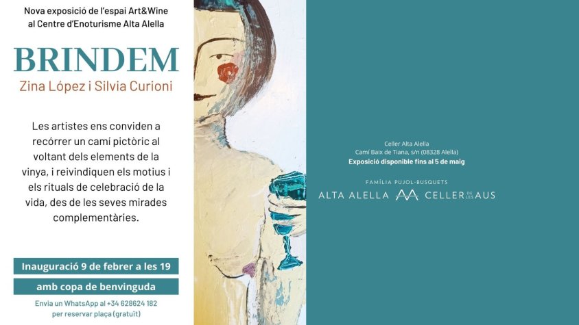 Aquesta tarda, inauguració de l'exposició Brindem a Alta Alella