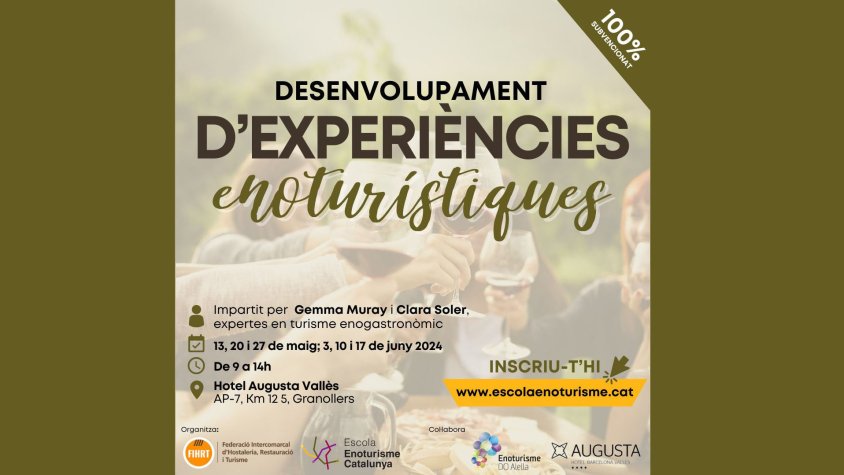 Dilluns vinent comença un curs de Desenvolupament d'experiències enoturístiques