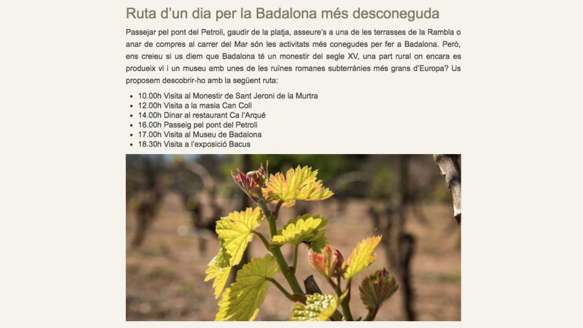 Un reportatge posa en valor els valors turístics de Badalona