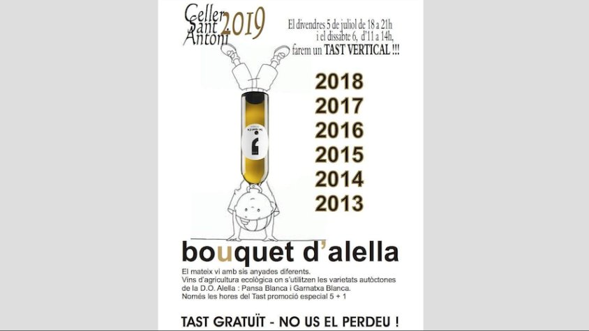 Avui i demà, tast vertical de Bouquet d'Alella a Premià de Dalt