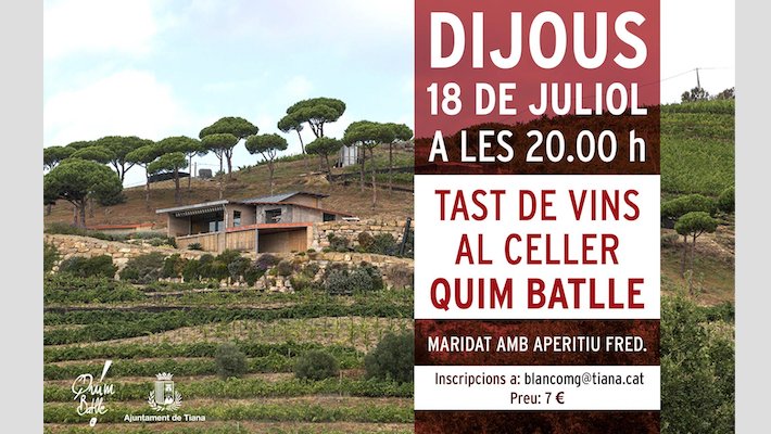 Aquest vespre, tast maridat al celler Quim Batlle